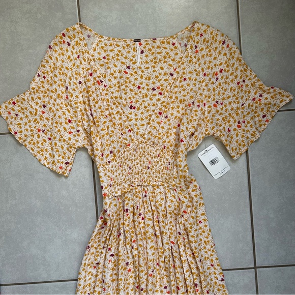 Free People In Full Bloom Smocked Waist Midi Dress - Picture 6 of 11